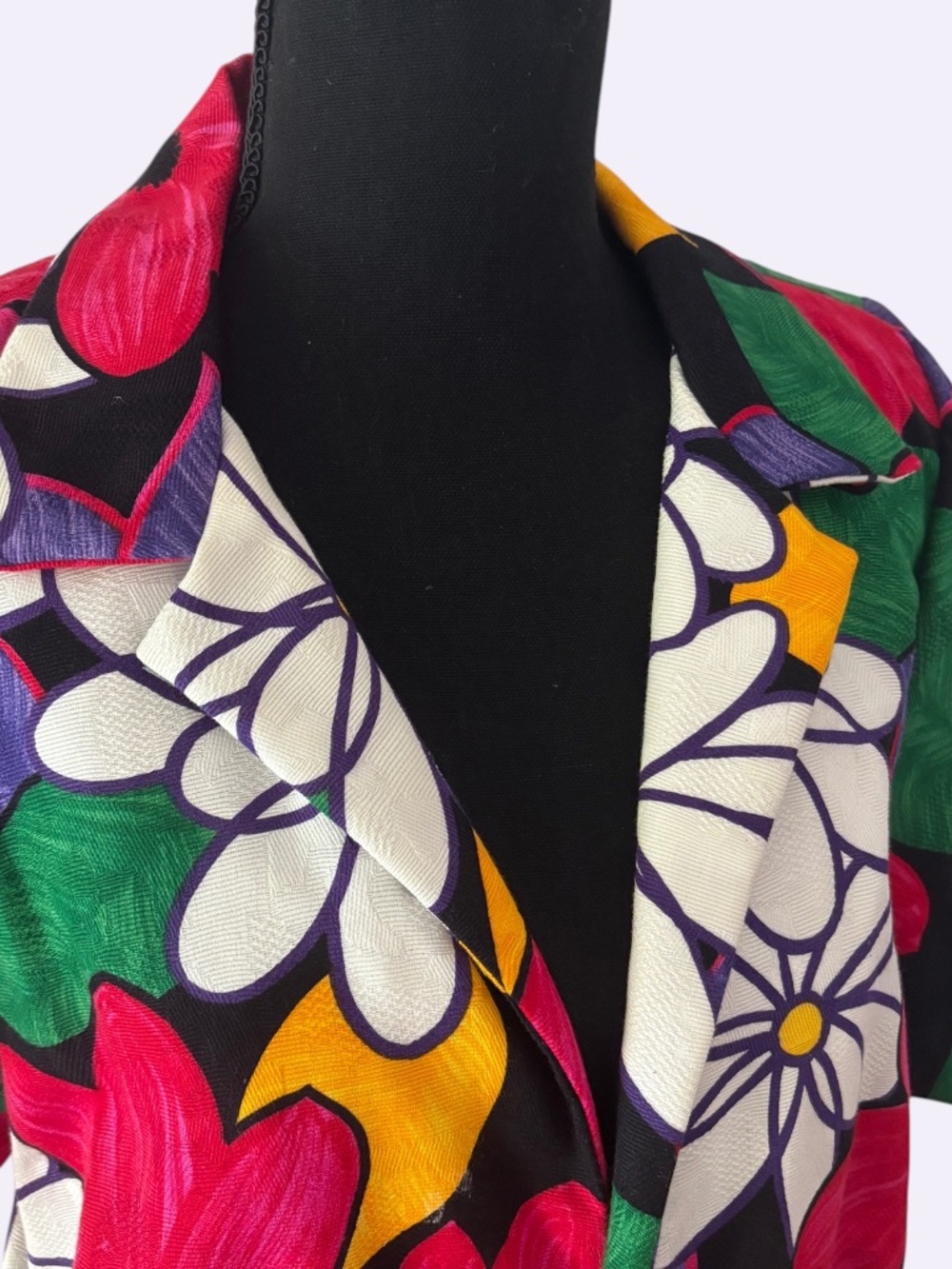 950 Vintage S/S Floral open front shirt